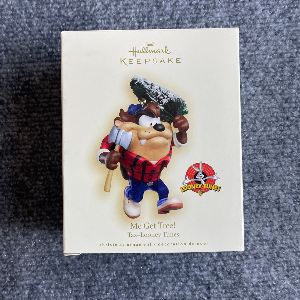 Hallmark Keepsake 2007 Looney Tunes Taz Me Get Tree Christmas Ornament QXI4167
